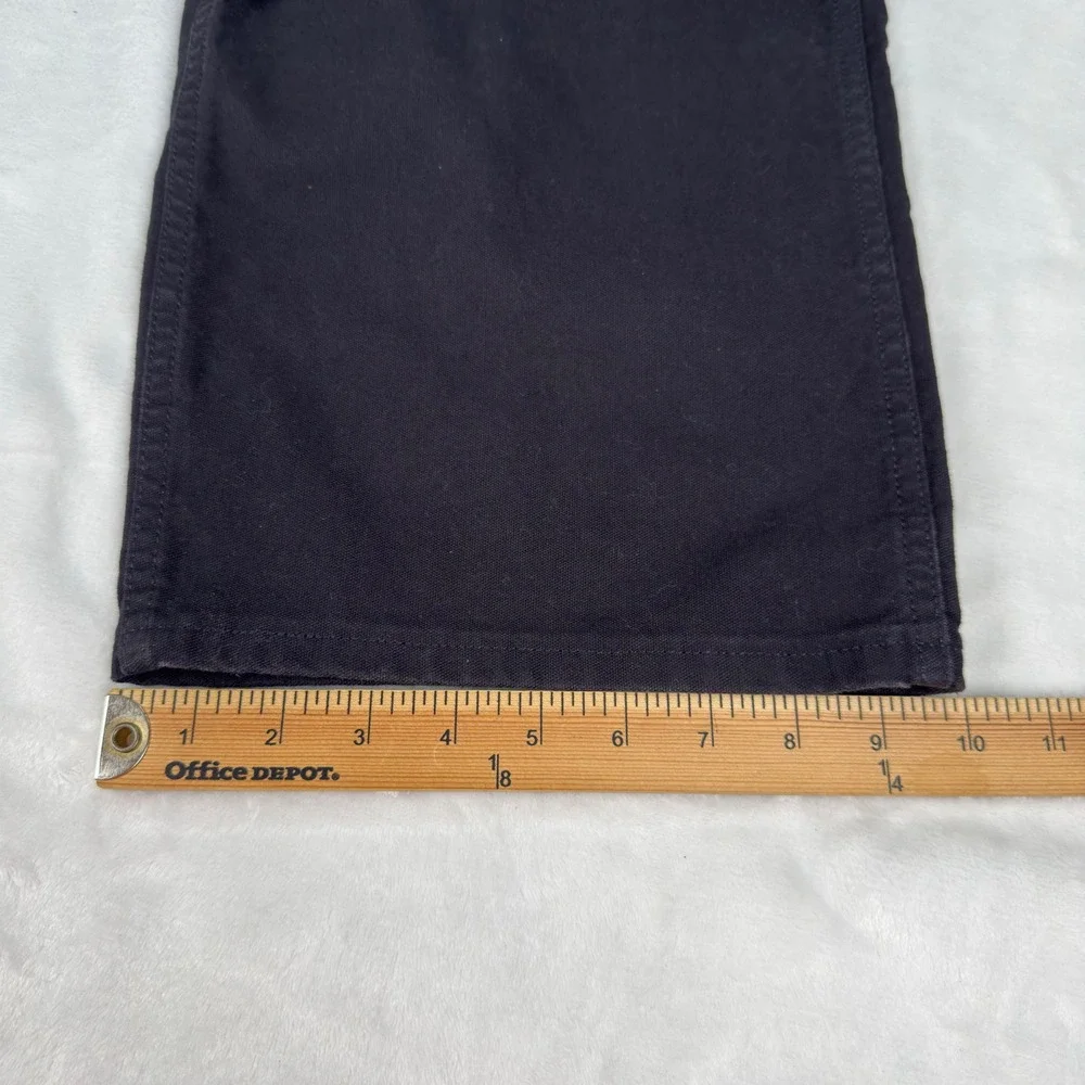 Levis 565 Workwear Loose Straight Utility Pants Black Canvas Mens 42x32 New